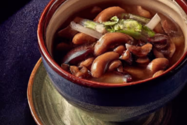 Japanese Kidney Bean and Mushroom Soup